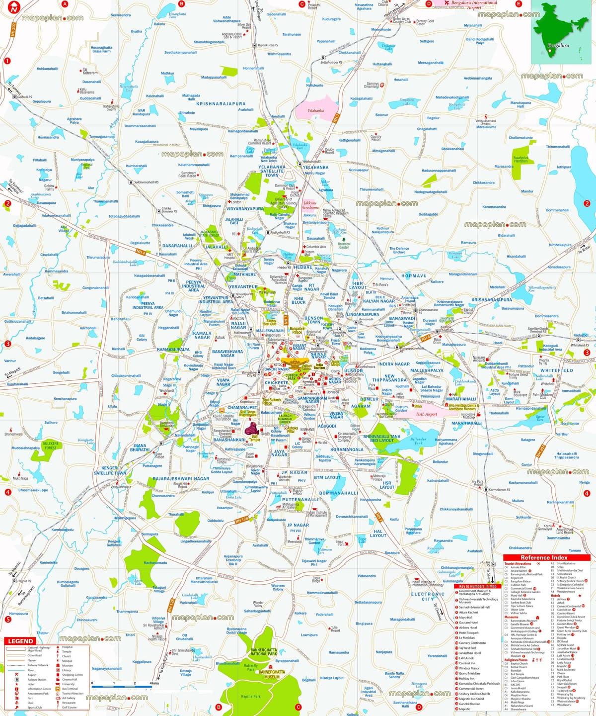 ಬೆಂಗಳೂರು ನಗರದ ಮಾರುಕಟ್ಟೆ ನಕ್ಷೆ