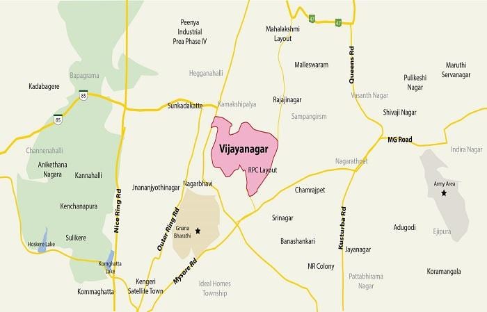 ನಕ್ಷೆ ವಿಜಯನಗರ ಬೆಂಗಳೂರು