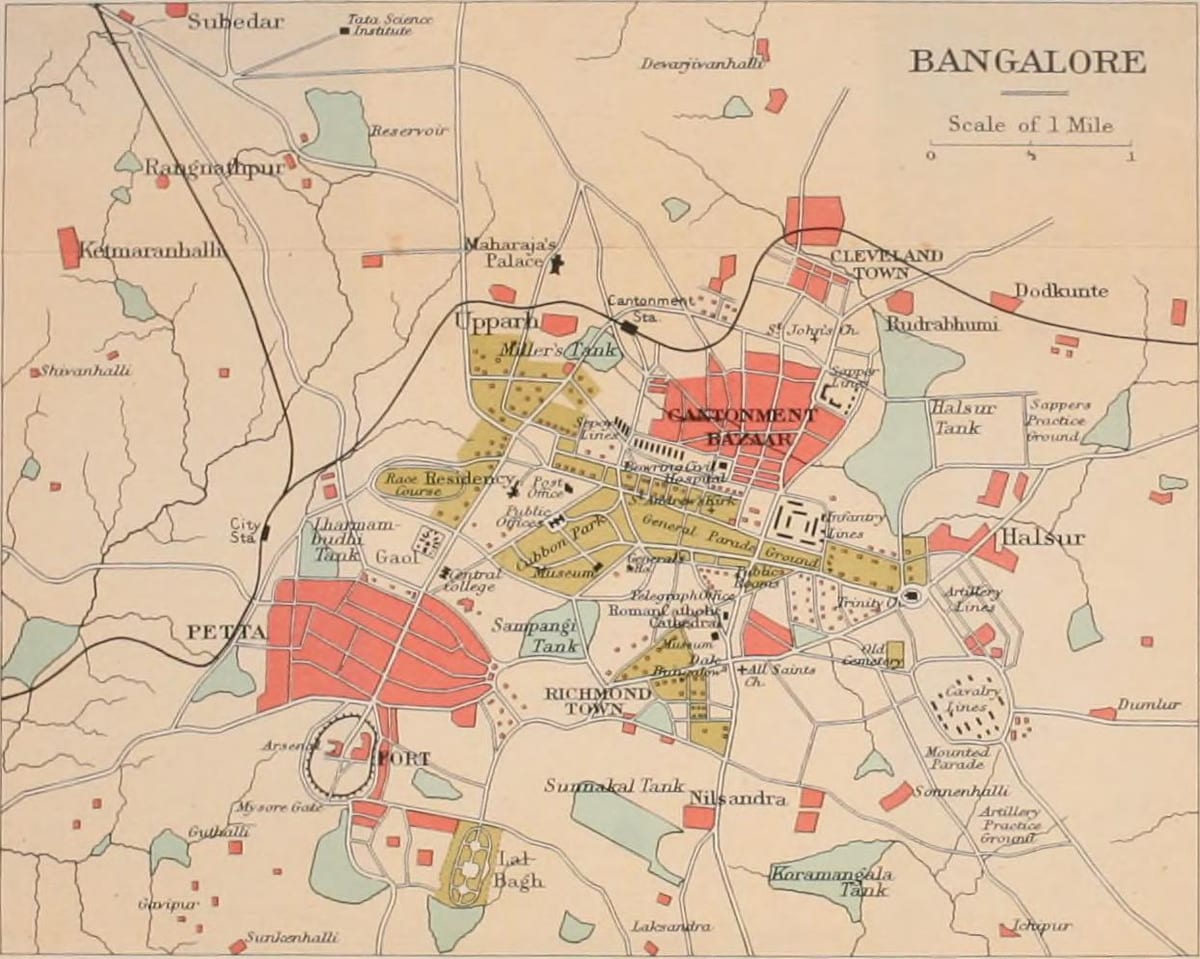 ಬೆಂಗಳೂರು ಹಳೆಯ ನಕ್ಷೆ