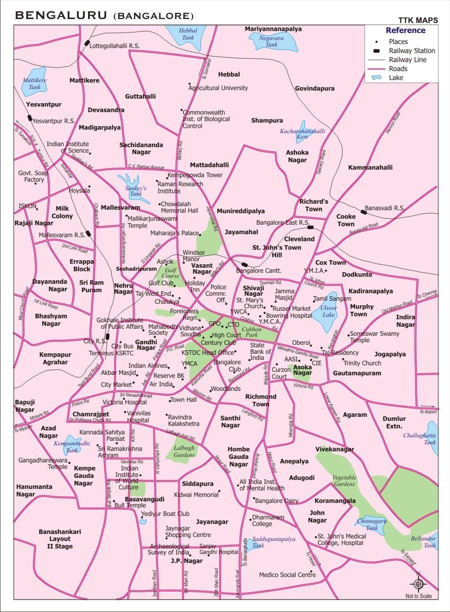 ನಗರದ ನಕ್ಷೆ ಬೆಂಗಳೂರು
