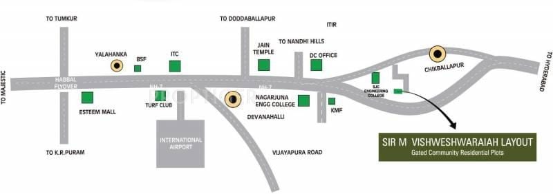 Vishweshwaraya ಲೇಔಟ್ ನಕ್ಷೆ