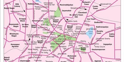 ಬೆಂಗಳೂರು ನಕ್ಷೆಯಲ್ಲಿ