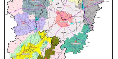 ಬೆಂಗಳೂರು ನಕ್ಷೆ ಪ್ರದೇಶಗಳಲ್ಲಿ