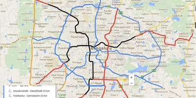 ನಮ್ಮ ಮೆಟ್ರೋ ಹಂತ 3 ಮಾರ್ಗ ನಕ್ಷೆ